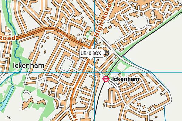 UB10 8QX map - OS VectorMap District (Ordnance Survey) UB10 8QX map - OS VectorMap District (Ordnance Survey)