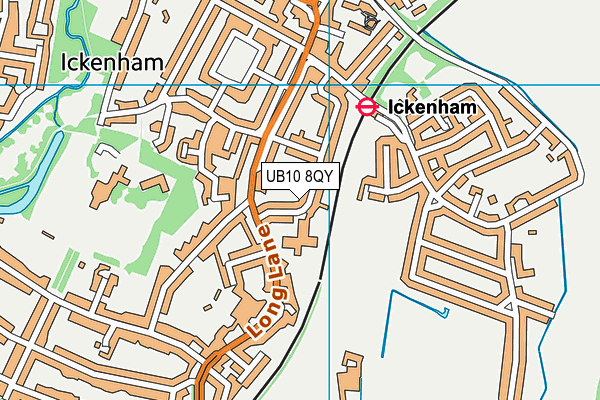 UB10 8QY map - OS VectorMap District (Ordnance Survey) UB10 8QY map - OS VectorMap District (Ordnance Survey)