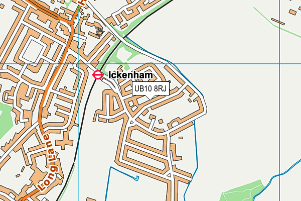 UB10 8RJ map - OS VectorMap District (Ordnance Survey) UB10 8RJ map - OS VectorMap District (Ordnance Survey)