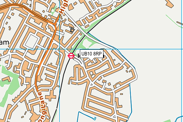 UB10 8RP map - OS VectorMap District (Ordnance Survey) UB10 8RP map - OS VectorMap District (Ordnance Survey)
