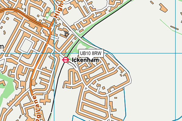UB10 8RW map - OS VectorMap District (Ordnance Survey) UB10 8RW map - OS VectorMap District (Ordnance Survey)