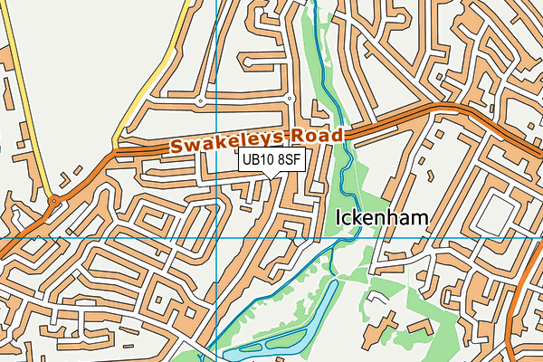 UB10 8SF map - OS VectorMap District (Ordnance Survey) UB10 8SF map - OS VectorMap District (Ordnance Survey)