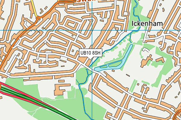 UB10 8SH map - OS VectorMap District (Ordnance Survey) UB10 8SH map - OS VectorMap District (Ordnance Survey)