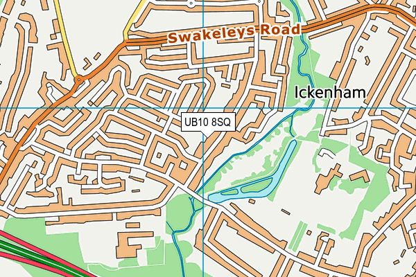 UB10 8SQ map - OS VectorMap District (Ordnance Survey) UB10 8SQ map - OS VectorMap District (Ordnance Survey)