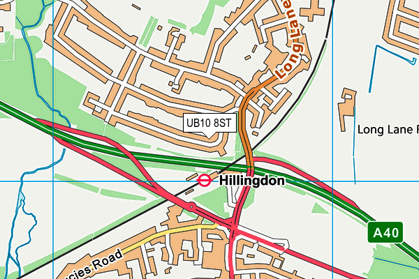 UB10 8ST map - OS VectorMap District (Ordnance Survey) UB10 8ST map - OS VectorMap District (Ordnance Survey)