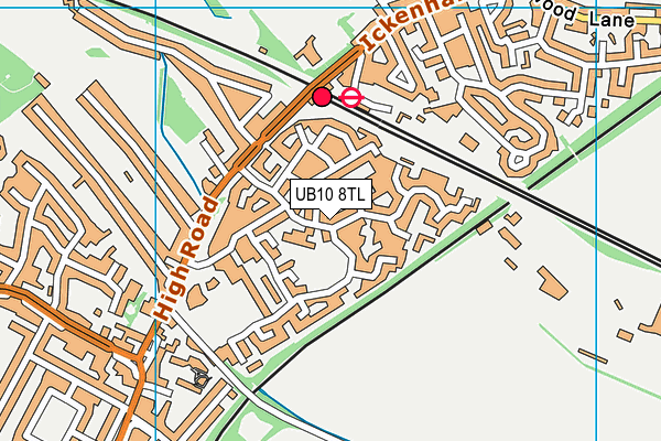 UB10 8TL map - OS VectorMap District (Ordnance Survey)