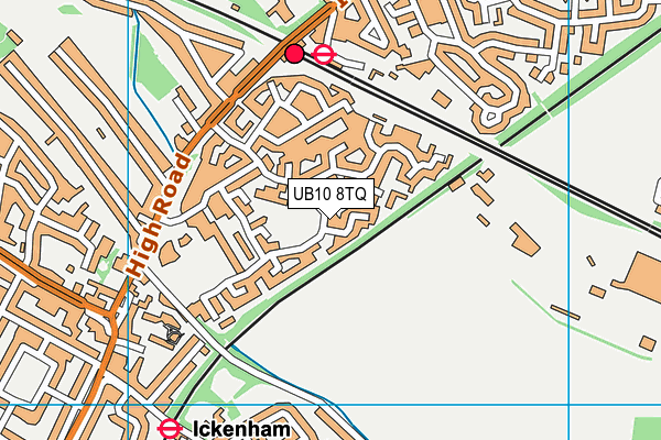 UB10 8TQ map - OS VectorMap District (Ordnance Survey) UB10 8TQ map - OS VectorMap District (Ordnance Survey)