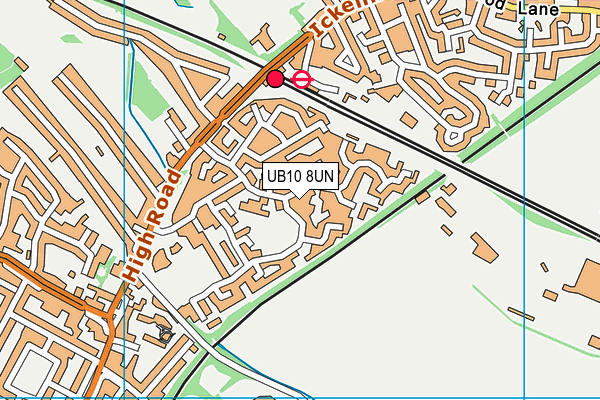 UB10 8UN map - OS VectorMap District (Ordnance Survey)