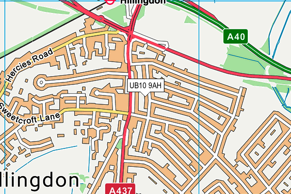 UB10 9AH map - OS VectorMap District (Ordnance Survey) UB10 9AH map - OS VectorMap District (Ordnance Survey)