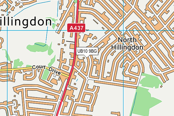 UB10 9BG map - OS VectorMap District (Ordnance Survey) UB10 9BG map - OS VectorMap District (Ordnance Survey)