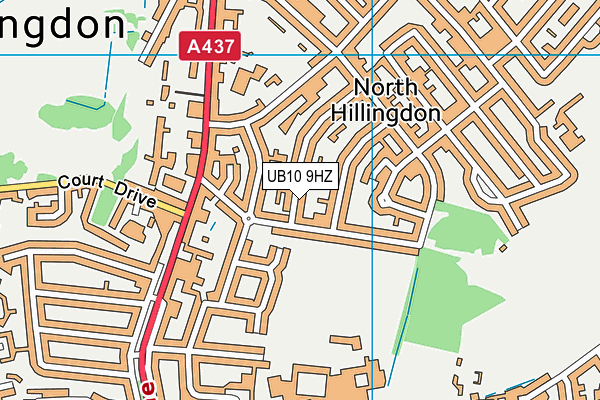 UB10 9HZ map - OS VectorMap District (Ordnance Survey) UB10 9HZ map - OS VectorMap District (Ordnance Survey)