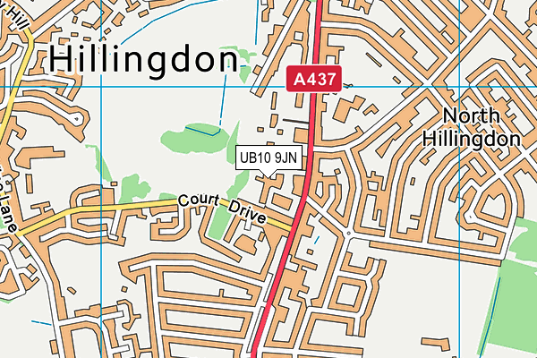 UB10 9JN map - OS VectorMap District (Ordnance Survey) UB10 9JN map - OS VectorMap District (Ordnance Survey)