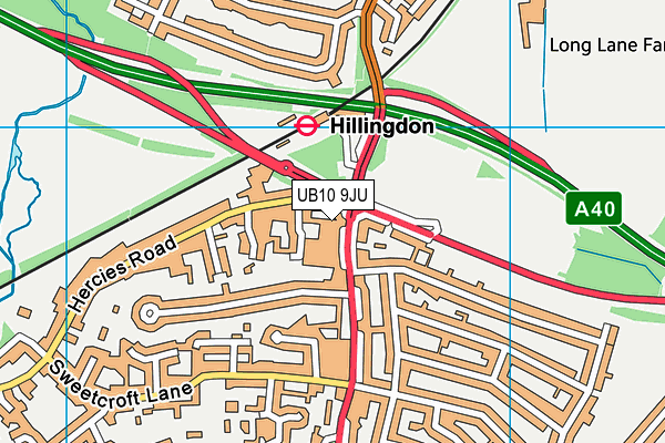 UB10 9JU map - OS VectorMap District (Ordnance Survey) UB10 9JU map - OS VectorMap District (Ordnance Survey)