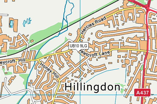 UB10 9LG map - OS VectorMap District (Ordnance Survey)