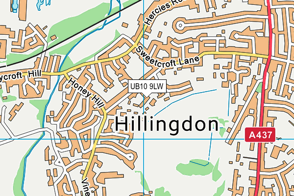 UB10 9LW map - OS VectorMap District (Ordnance Survey) UB10 9LW map - OS VectorMap District (Ordnance Survey)