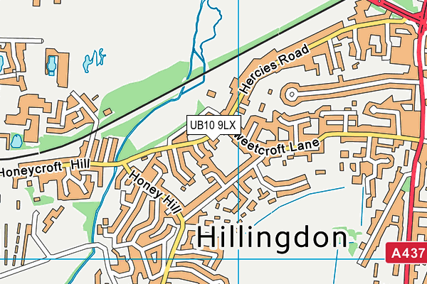 UB10 9LX map - OS VectorMap District (Ordnance Survey) UB10 9LX map - OS VectorMap District (Ordnance Survey)