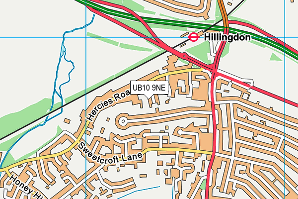 UB10 9NE map - OS VectorMap District (Ordnance Survey) UB10 9NE map - OS VectorMap District (Ordnance Survey)