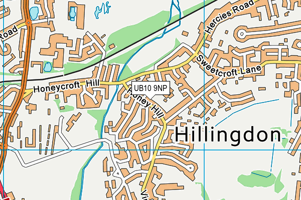 UB10 9NP map - OS VectorMap District (Ordnance Survey) UB10 9NP map - OS VectorMap District (Ordnance Survey)
