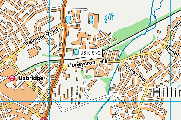 UB10 9NQ map - OS VectorMap District (Ordnance Survey)