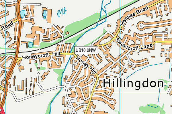 UB10 9NW map - OS VectorMap District (Ordnance Survey) UB10 9NW map - OS VectorMap District (Ordnance Survey)