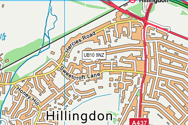 UB10 9NZ map - OS VectorMap District (Ordnance Survey) UB10 9NZ map - OS VectorMap District (Ordnance Survey)