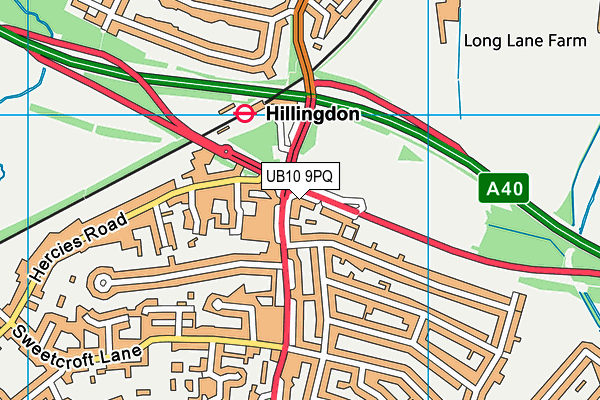 UB10 9PQ map - OS VectorMap District (Ordnance Survey) UB10 9PQ map - OS VectorMap District (Ordnance Survey)
