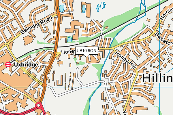 UB10 9QN map - OS VectorMap District (Ordnance Survey) UB10 9QN map - OS VectorMap District (Ordnance Survey)