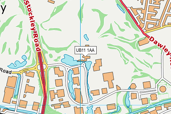 UB11 1AA map - OS VectorMap District (Ordnance Survey) UB11 1AA map - OS VectorMap District (Ordnance Survey)