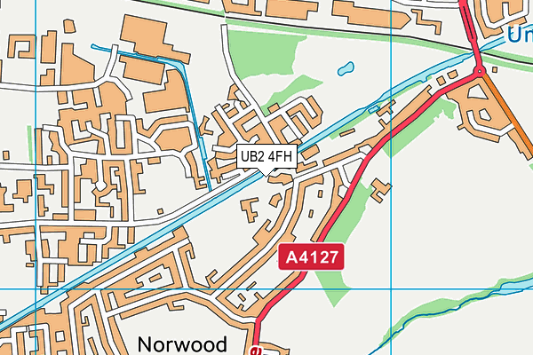 UB2 4FH map - OS VectorMap District (Ordnance Survey) UB2 4FH map - OS VectorMap District (Ordnance Survey)