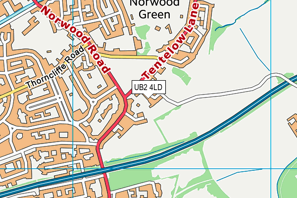 UB2 4LD map - OS VectorMap District (Ordnance Survey) UB2 4LD map - OS VectorMap District (Ordnance Survey)