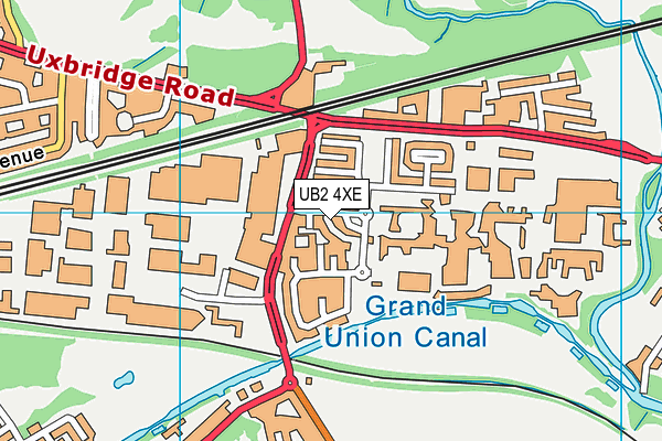 UB2 4XE map - OS VectorMap District (Ordnance Survey) UB2 4XE map - OS VectorMap District (Ordnance Survey)