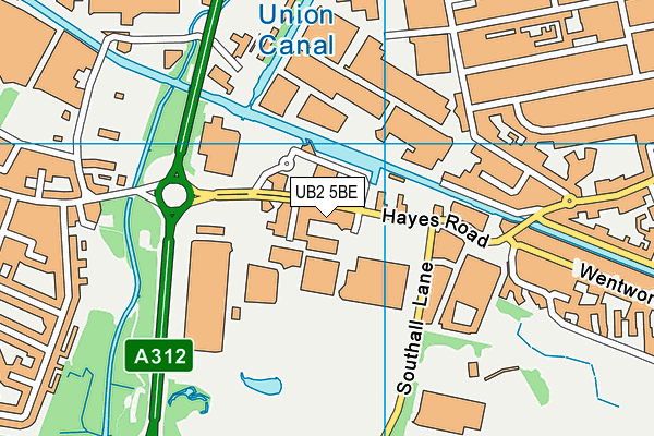 UB2 5BE map - OS VectorMap District (Ordnance Survey) UB2 5BE map - OS VectorMap District (Ordnance Survey)