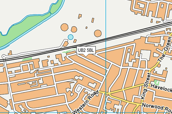 UB2 5BL map - OS VectorMap District (Ordnance Survey) UB2 5BL map - OS VectorMap District (Ordnance Survey)