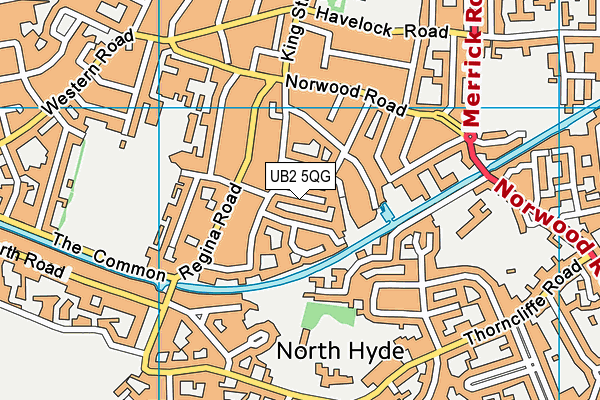 UB2 5QG map - OS VectorMap District (Ordnance Survey) UB2 5QG map - OS VectorMap District (Ordnance Survey)