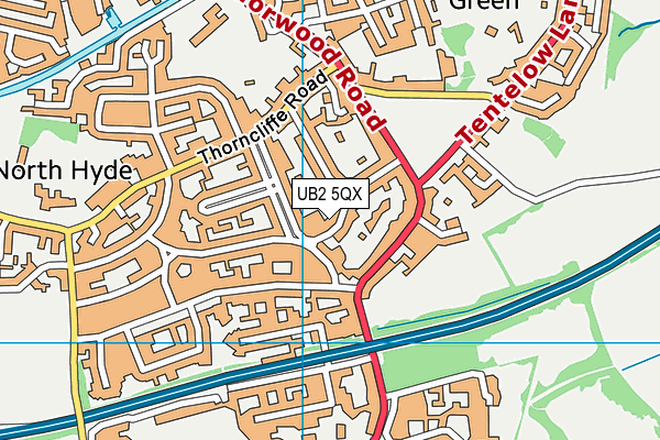 UB2 5QX map - OS VectorMap District (Ordnance Survey) UB2 5QX map - OS VectorMap District (Ordnance Survey)