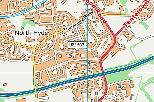 UB2 5QZ map - OS VectorMap District (Ordnance Survey) UB2 5QZ map - OS VectorMap District (Ordnance Survey)