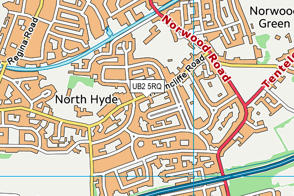 UB2 5RQ map - OS VectorMap District (Ordnance Survey) UB2 5RQ map - OS VectorMap District (Ordnance Survey)