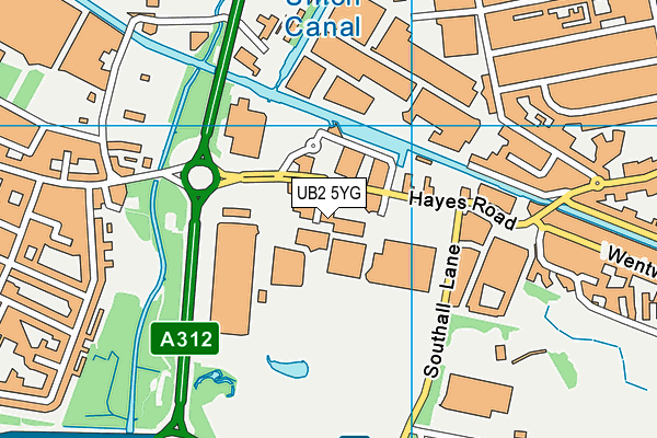UB2 5YG map - OS VectorMap District (Ordnance Survey) UB2 5YG map - OS VectorMap District (Ordnance Survey)