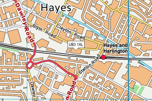 UB3 1AL map - OS VectorMap District (Ordnance Survey)