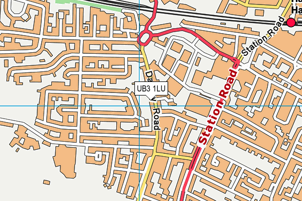 UB3 1LU map - OS VectorMap District (Ordnance Survey) UB3 1LU map - OS VectorMap District (Ordnance Survey)