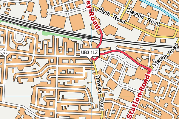 UB3 1LZ map - OS VectorMap District (Ordnance Survey) UB3 1LZ map - OS VectorMap District (Ordnance Survey)