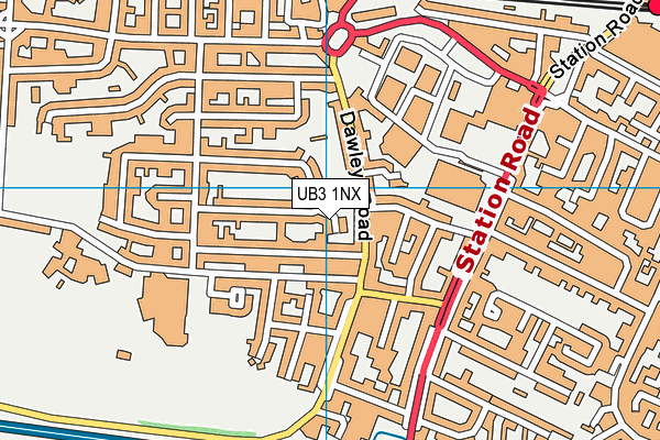 UB3 1NX map - OS VectorMap District (Ordnance Survey) UB3 1NX map - OS VectorMap District (Ordnance Survey)