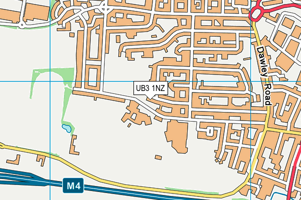 UB3 1NZ map - OS VectorMap District (Ordnance Survey) UB3 1NZ map - OS VectorMap District (Ordnance Survey)