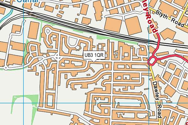 UB3 1QR map - OS VectorMap District (Ordnance Survey) UB3 1QR map - OS VectorMap District (Ordnance Survey)