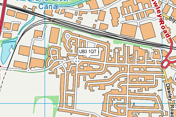 UB3 1QT map - OS VectorMap District (Ordnance Survey) UB3 1QT map - OS VectorMap District (Ordnance Survey)