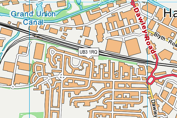 UB3 1RQ map - OS VectorMap District (Ordnance Survey) UB3 1RQ map - OS VectorMap District (Ordnance Survey)