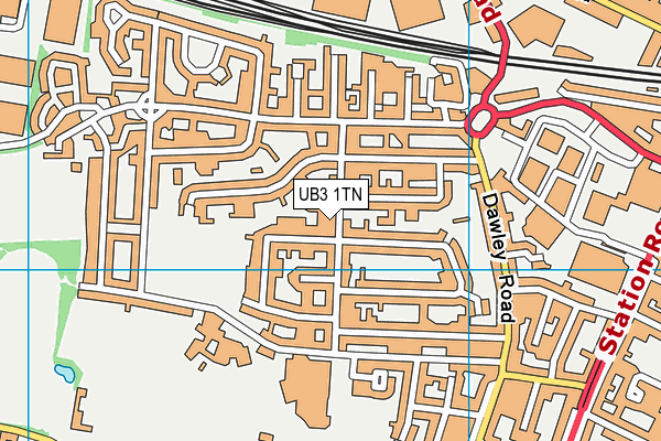 UB3 1TN map - OS VectorMap District (Ordnance Survey) UB3 1TN map - OS VectorMap District (Ordnance Survey)
