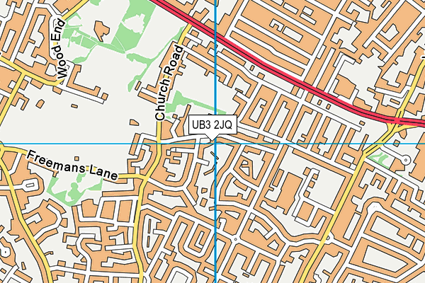 UB3 2JQ map - OS VectorMap District (Ordnance Survey) UB3 2JQ map - OS VectorMap District (Ordnance Survey)