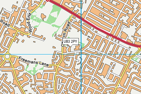 UB3 2PY map - OS VectorMap District (Ordnance Survey) UB3 2PY map - OS VectorMap District (Ordnance Survey)