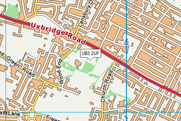 UB3 2UF map - OS VectorMap District (Ordnance Survey) UB3 2UF map - OS VectorMap District (Ordnance Survey)